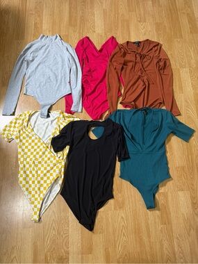 Lots of 6 Women’s Bodysuit - 4 Forever 21, 1 Topshop, 1 Style - Size S